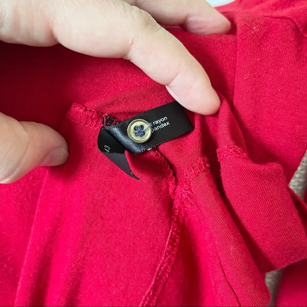The Limited Red Blouse Top 3/4 sleeves - Picture 7 of 7